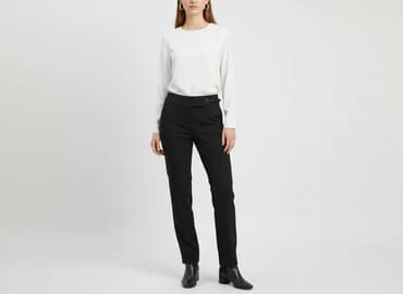 spodnie wrangler czarne: Laura Scott, Spodnie materiałowe damskie, rozmiar L — 7