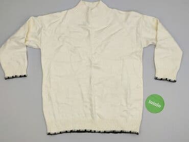 sweter dekolt serce: Cream, Golf damski, rozmiar S — 2