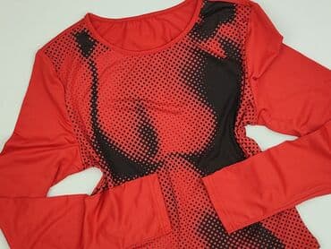 czerwona bluzki z dekoltem v: Top damski, rozmiar S — 2