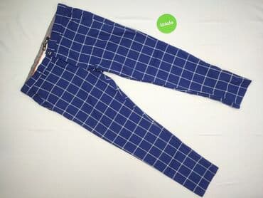 new yorker spodnie w krate: Material trousers for women, size S — 3