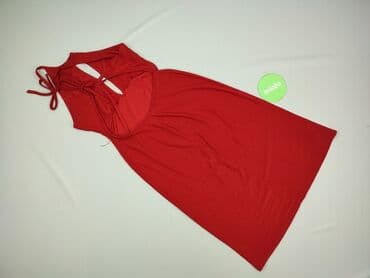 czerwona sukienki z rozcięciem: Sukienka damska, rozmiar S — 3