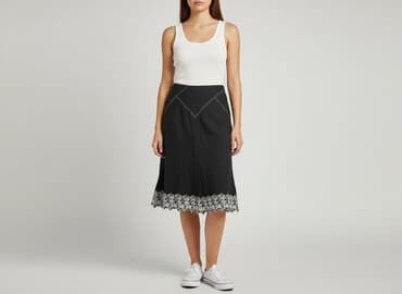 czarne spódnice rozkloszowane midi: Spódnica damska, rozmiar S — 1