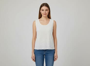 ażurowa bluzka na ramiączkach: Bluzka damska, rozmiar L — 1