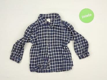 sweter hello kitty h: Koszula 1.5-2 lat, stan - Dobry, wzór - Kratka, kolor - Niebieski — 2