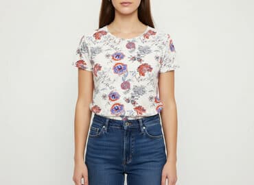 bluzki bawełniane z rękawem 3 4: T-shirt damski, rozmiar S — 1