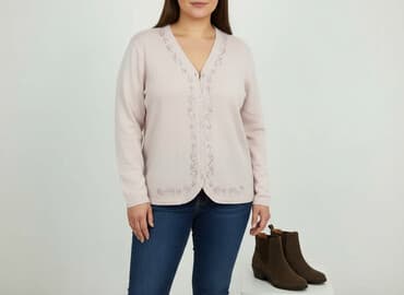 sukienka w stylu coco chanel: Estelle & Thild, Kardigan damski, rozmiar XL — 6