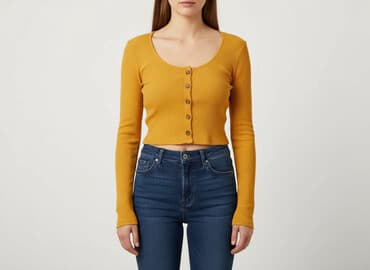 sweter z dodatkiem moheru: H&M, Kardigan damski, rozmiar XS — 7