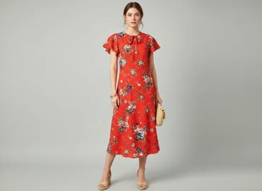 piękne czerwone sukienki na wesele: Promod, Sukienka damska, rozmiar M — 9