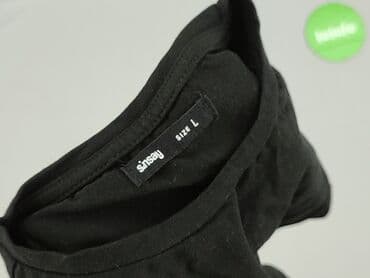 czarne t shirty basic: Sinsay, Футболка жіноча, розмір L — 4