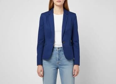 niebieska marynarka damska hm: H&M, Marynarka damska, rozmiar S — 1