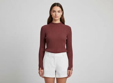 top z piórami czarny: Bik Bok, Golf damski, M — 6