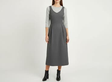 plisowane spódnice szara: Sukienka damska, rozmiar S — 1