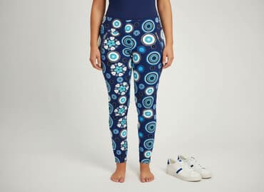 legginsy damskie niebieskie: Legginsy rozmiar XL — 7