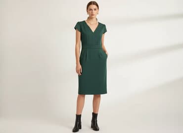 ciemnozielona sukienki: Sukienka damska, rozmiar S — 1