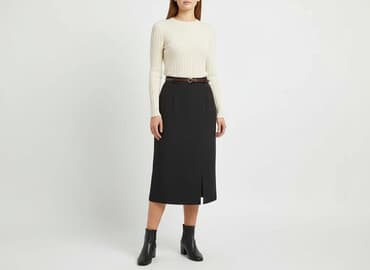 spódniczka midi z rozcięciem: Spódnica damska, rozmiar L — 1