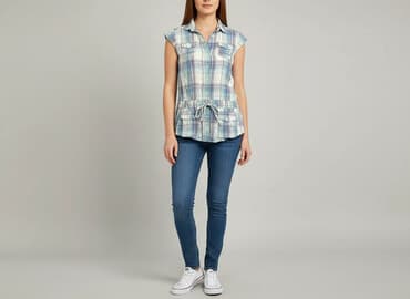 sukienki w czerwoną kratę: Bay, Koszula damska, rozmiar L — 6