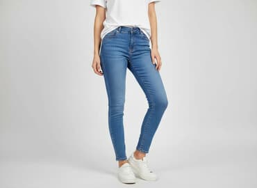 szerokie spodnie jeansowe zara: Zara, Jeansy damskie, rozmiar S — 1