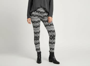 legginsy w prążki hm: H&M Divided, Legginsy Eleganckie damskie, rozmiar XS — 7