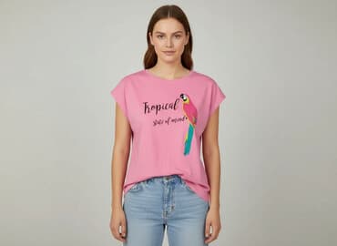 koszulka z gołębiem allegro: Sinsay, T-shirt damski, rozmiar M — 7