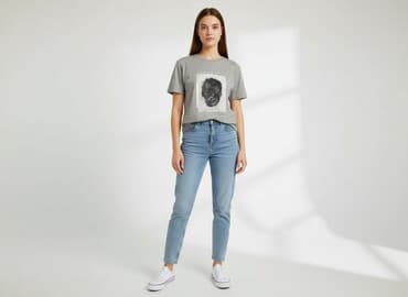 oui merci t shirty: Sinsay, T-shirt damski, rozmiar L — 1