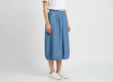 spódniczka dżinsowe z wysokim stanem: Spódnica damska, rozmiar S — 5