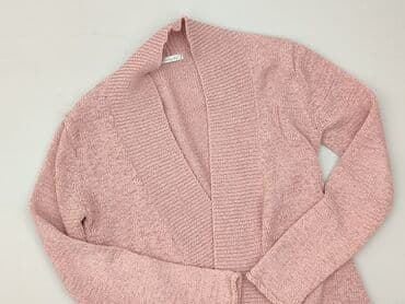 sweter w paski z serduszkiem: Kardigan damski, M — 1