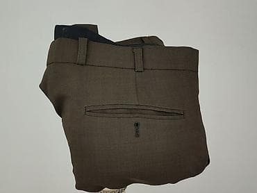 ciuchy uzywane: Męskie spodnie garniturowe - Kolor: ciemny brąz/khaki - Krój — 6