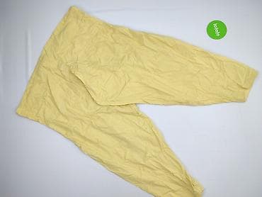 brudne spodnie: Damskie spodnie typu harem (alladynki) w jasnym, pastelowo-żółtym — 2