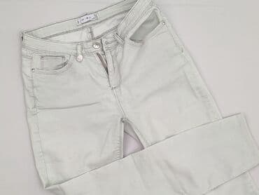 biała obcisła koszulka: Jeansy damskie, rozmiar S — 1