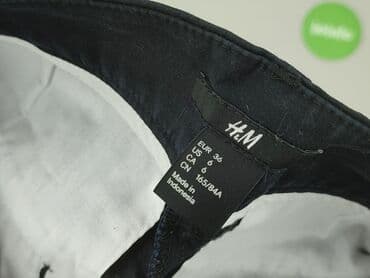 krótkie spodenki z wysokim stanem czarne: H&M, Szorty damskie, rozmiar S — 4