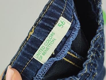 basic bluzki: Spodnie jeansowe, Benetton, 0-1 miesięcy, stan - Bardzo dobry — 4