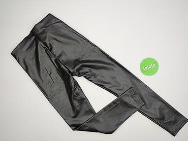 Legginsy: SZACHOWNICA, Legginsy Ze skóry ekologicznej damskie, rozmiar M — 3