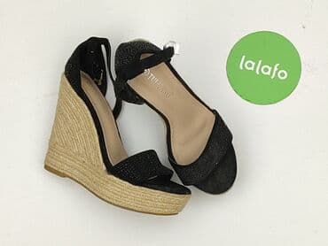 sandały na koturnie prima moda: Tulipano, Sandały damskie, rozmiar 37 — 2