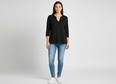 bluzki koszulowe czarne: Bluzka damska, rozmiar M — 6