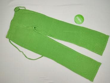 flared jeans: Material trousers for women, size L — 3