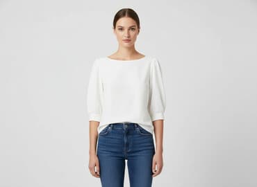 bluzka z kwadratowym dekoltem h m: H&M, Bluzka damska, rozmiar S — 1