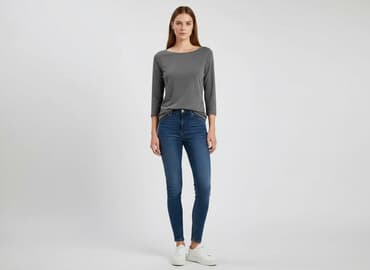 bluzki bawełniane dekolt łódka: Zara, Bluzka damska, rozmiar M — 1