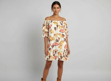 sukienka z haftowanymi kwiatami: Sukienka damska, rozmiar S — 6