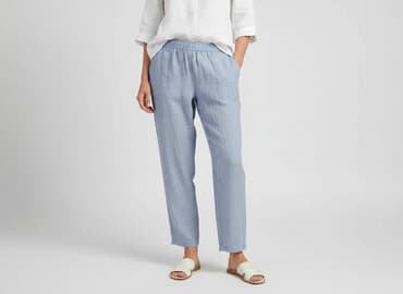 joggery lniane damskie: Spodnie materiałowe damskie, rozmiar S — 5