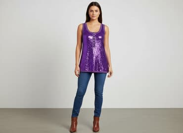 bluzka do cekinowej spódnicy: Next, Top damski, rozmiar L — 5