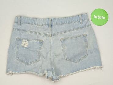 krótkie jeansowe spodenki z wysokim stanem podarte: Boohoo, Szorty damskie, rozmiar M — 3