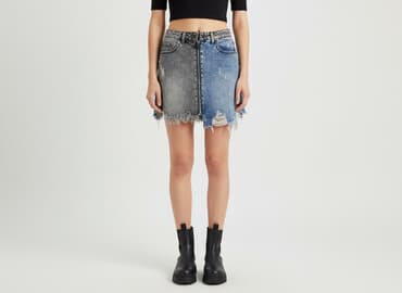 jeansy z asymetrycznym zapieciem: Miss bonbon, Spódnica damska, rozmiar XS w lalafo.pl — 7 jeansy z asymetrycznym zapieciem: Miss bonbon, Spódnica damska, rozmiar XS — 7