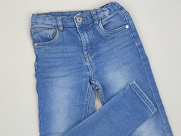 czerwona bluza pull: Spodnie jeansowe, Sinsay, 9 lat, 128/134, stan - Bardzo dobry — 1