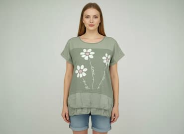 zielone bluzki koszulowe: Bluzka damska, rozmiar L — 6