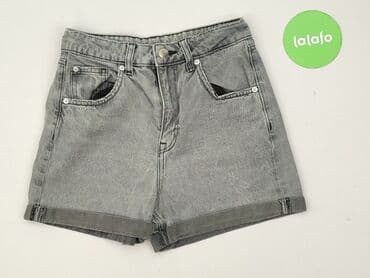 krótkie spodenki z wysokim stanem: Denim, Szorty damskie, rozmiar XS — 2