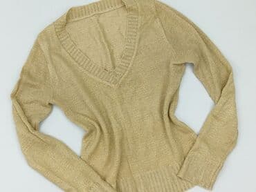 beżowa bluzka z dekoltem w serek: Women's blouse, size S — 1