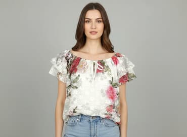 cropp bluzki z krótkim rękawem: Bluzka damska, rozmiar S — 5