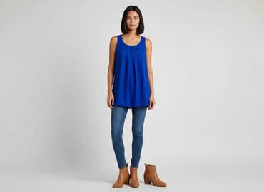 jaka bluzka do długiej plisowanej spódnicy: H&M, Tunika damska, rozmiar M — 6