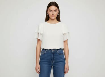 bluzka damska z krótkim rękawem: Жіноча блуза, розмір L — 1