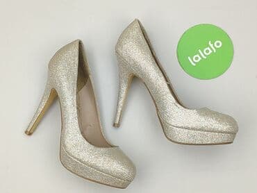 ccc srebrne sandały na obcasie: Next, Półbuty damskie, rozmiar 41 — 2